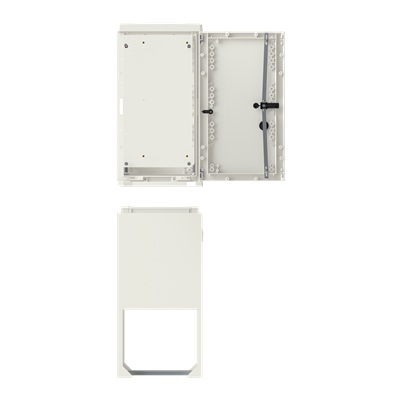 Armoire de trottoir EH3/AP-00 pour 1 module 25D60 avec socle et platine L=455 x P=320 x H=875mm agréée Ores & Resa EH3E8XS2 ABB-Vynckier