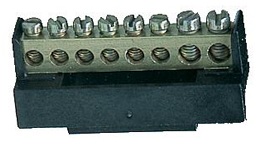 Bornier de phase noire 6x10² et 2x16² pour coffret Fix-O-Rail standard ABB-Vynckier