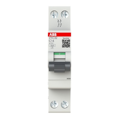 Disjoncteur compact 3kA - courbe C - bipolaire 2P/16A Unibis VYC32C16 ABB-Vynckier