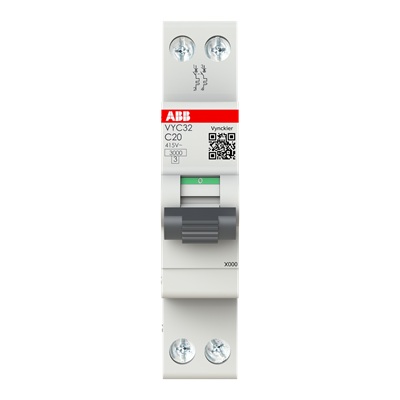 Disjoncteur compact 3kA - courbe C - bipolaire 2P/20A Unibis VYC32C20 ABB-Vynckier