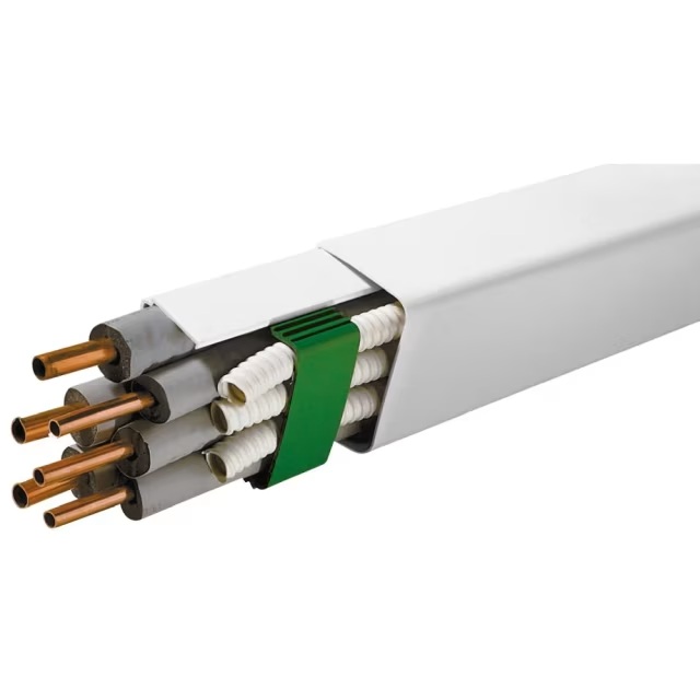 Goulotte blanc pur pour climatisation et électricité L=110xH=75mm (Lg=2000mm) 050701-000022 Artiplastic
