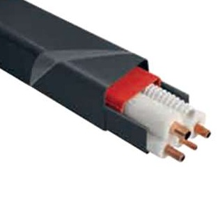 Goulotte anthracite pour climatisation et électricité L=80xH=60mm (Lg=2000mm) 050701-000028 Artiplastic