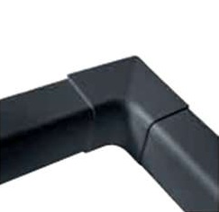 Coude intérieur de goulotte anthracite pour climatisation et électricité L=80xH=60mm 050702-002028 Artiplastic