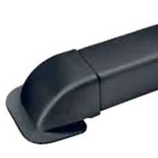 Sortie murale de goulotte anthracite pour climatisation et électricité L=80xH=60mm 050702-003028 Artiplastic