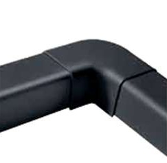 Coude plat de goulotte anthracite pour climatisation et électricité L=80xH=60mm 050702-004028 Artiplastic