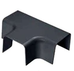 Raccord en té de goulotte anthracite pour climatisation et électricité L=80xH=60mm 050702-005028 Artiplastic