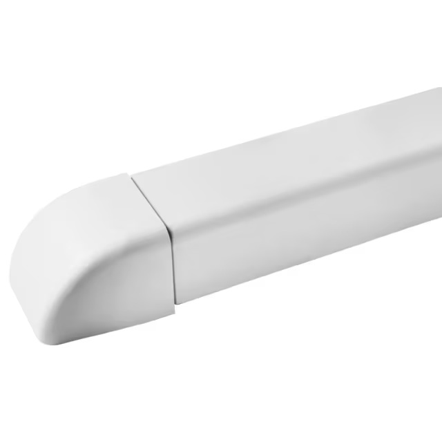 Bouchon de goulotte blanc pur pour climatisation et électricité L=80xH=60mm 050702-011018 Artiplastic
