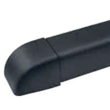 Bouchon de goulotte anthracite pour climatisation et électricité L=80xH=60mm 050702-011028 Artiplastic