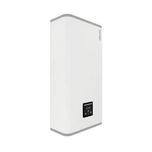Chauffe-eau plat multipositions blanc 65 litres à résistance stéatite Lineo Connecté Atlantic