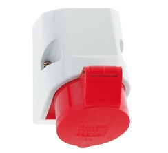 Socle de prise de courant en saillie CE rouge 16A/400V 3P+N+T IP44 Quick-Connect 11906 Bals