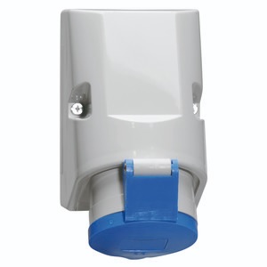 Socle de prise de courant en saillie CE bleue 32A/230V 3P+T IP44 Quick-Connect 11955 Bals