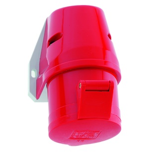 Socle de prise de courant en saillie CE rouge 32A/400V 3P+N+T IP44 112002 Bals