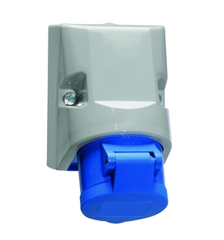 Socle de prise de courant en saillie CE bleue 16A/230V 2P+T IP44 Quick-Connect 11930 Bals