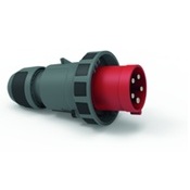 Fiche mâle CE rouge 63A/400V 3P+N+T IP67 2189-1 Bals