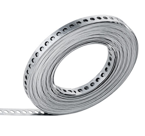 Bande de fixation perforée acier galvanisé l=17 x Lg=10m