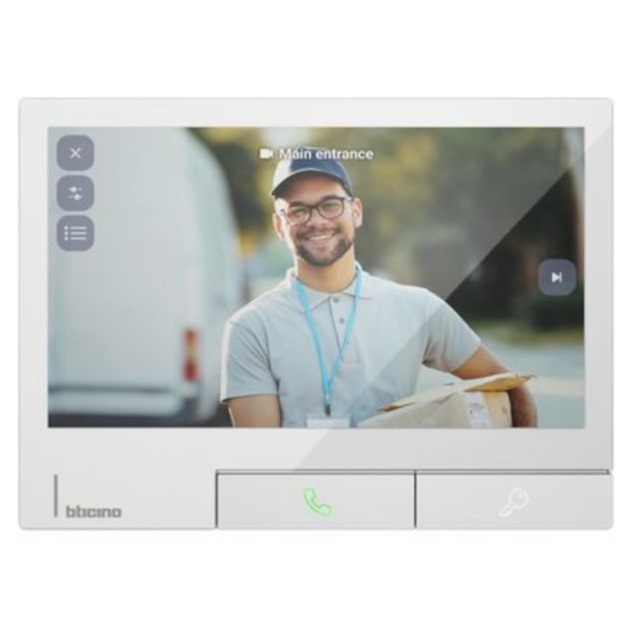 Poste intérieur vidéo mains-libres écran couleur 7" connecté Wi-Fi & 4G Classe 300X blanc Bticino