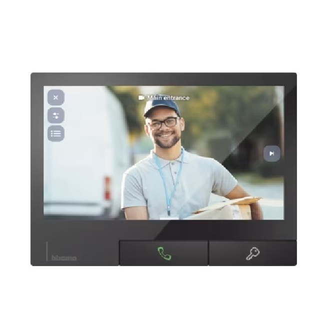Poste intérieur vidéo mains-libres écran couleur 7" connecté Wi-Fi & 4G Classe 300X noir Bticino