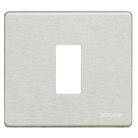 Plaque de recouvrement 1x1 module aluminium Magic Bticino