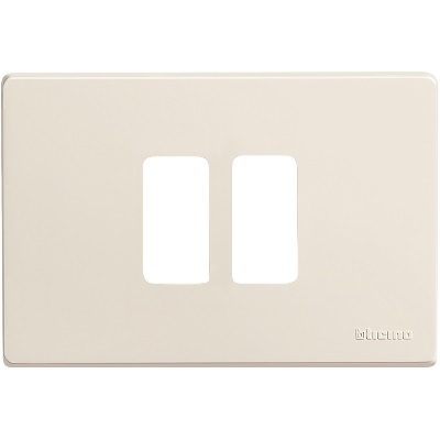 Plaque de recouvrement large 2x1 module ivoire Magic Bticino