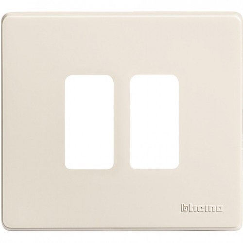 Plaque de recouvrement 2x1 modules ivoire Magic Bticino