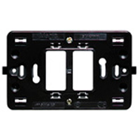 Support large à griffes 2x1 module pour boîtes 502E ou PB502 Magic Bticino
