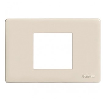 Plaque de recouvrement large 1x2 modules ivoire Magic Bticino