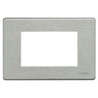 Plaque de recouvrement 1x3 modules aluminium Magic Bticino