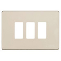 Plaque de recouvrement 3x1 modules ivoire Magic Bticino