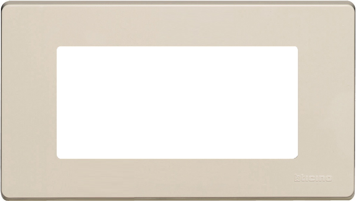 Plaque de recouvrement 1x4 modules ivoire Magic Bticino