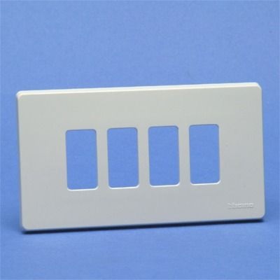 Plaque de recouvrement 4x1 modules ivoire Magic Bticino