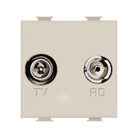 Prise TV-FM  terminale Telenet/Interkabel 2 modules Magic A5211M2C Bticino