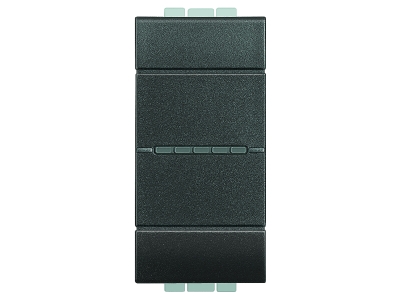 Interrupteur inverseur 16A/250V 1 module touche anthracite axiale Living Light Bticino