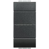 Interrupteur va-et-vient 16A/250V 1 module touche anthracite axiale Living Light Bticino