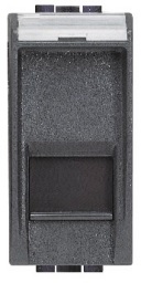 Prise informatique RJ45 (FTP5e) 1 module anthracite Living Light  Bticino