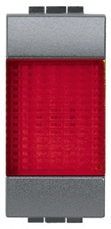 Témoin lumineux avec diffuseur rouge 1 module Anthracite Living Light Bticino