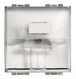 Lampe de signalisation à Led blanche 230V 2 modules Living Light Bticino