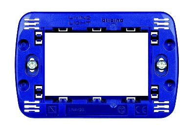Support à vis 3 modules pour boîtes italiennes Living Light Bticino