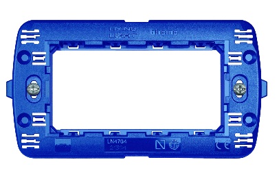 Support à vis 4 modules pour boîtes italiennes Living Light Bticino