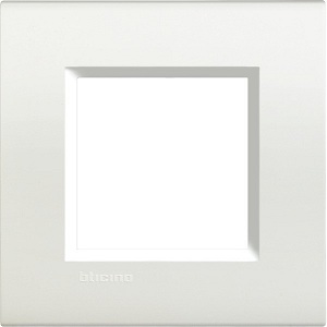 Plaque de recouvrement 2 modules blanc Living Light Bticino