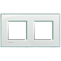 Plaque de recouvrement 2x2 modules entraxe 71mm Aquamarine Living Light Bticino