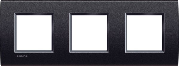 Plaque de recouvrement 3x2 modules entraxe 71mm anthracite Living Light Bticino