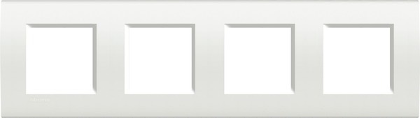 Plaque de recouvrement 4x2 modules entraxe 71mm blanc Living Light Bticino