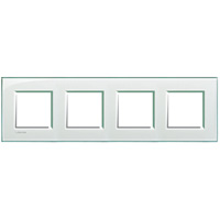 Plaque de recouvrement 4x2 modules entraxe 71mm Aquamarine Living Light Bticino
