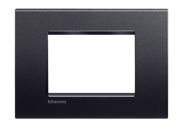 Plaque de recouvrement 3 modules anthracite Living Light Bticino