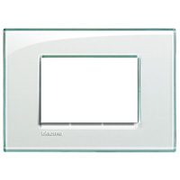 Plaque de recouvrement 3 modules Aquamarine Living Light Bticino