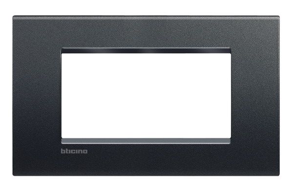 Plaque de recouvrement 4 modules anthracite Living Light Bticino