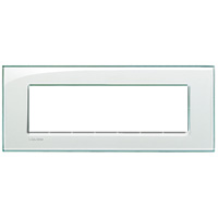 Plaque de recouvrement 7 modules Aquamarine Living Light Bticino
