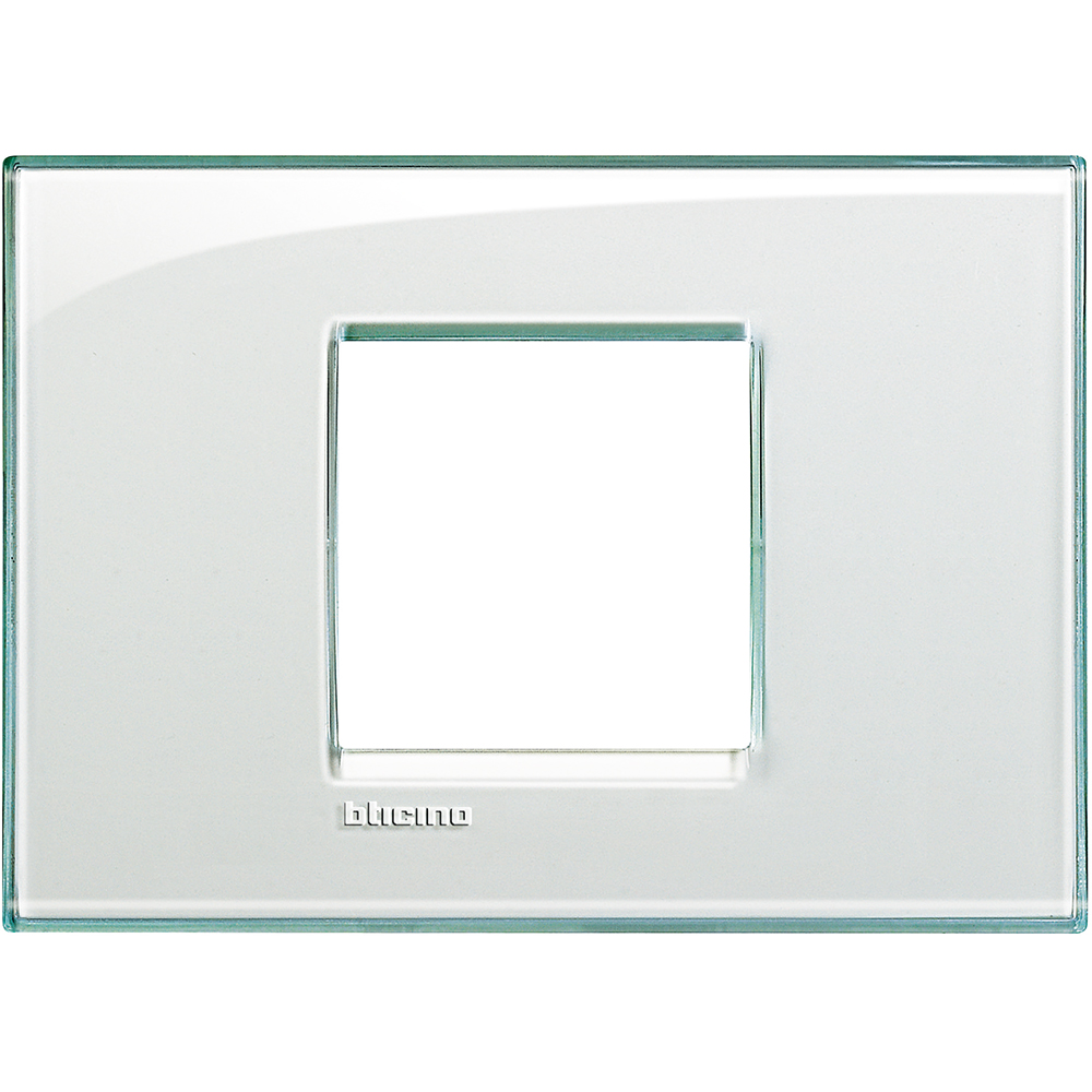 Plaque de recouvrement 2 modules large Aquamarine Living Light Bticino