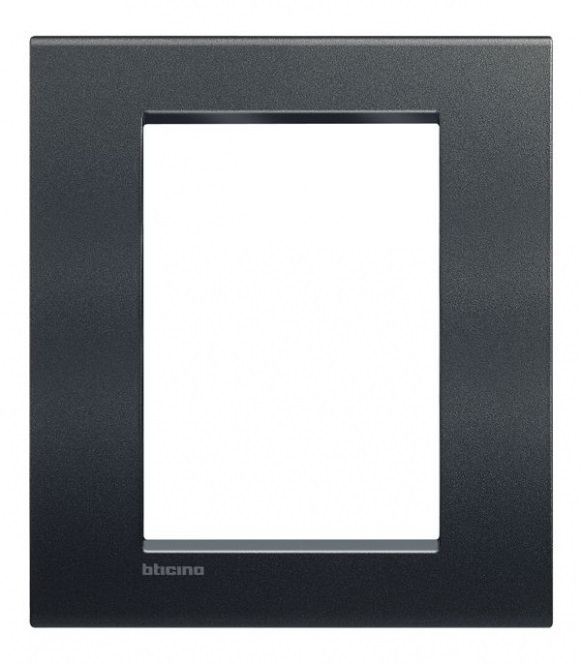 Plaque de recouvrement 3+3 modules anthracite Living Light Bticino
