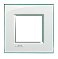 Plaque de recouvrement 2 modules Kristall Living Light Bticino